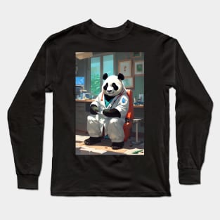 Cute doctor panda Long Sleeve T-Shirt